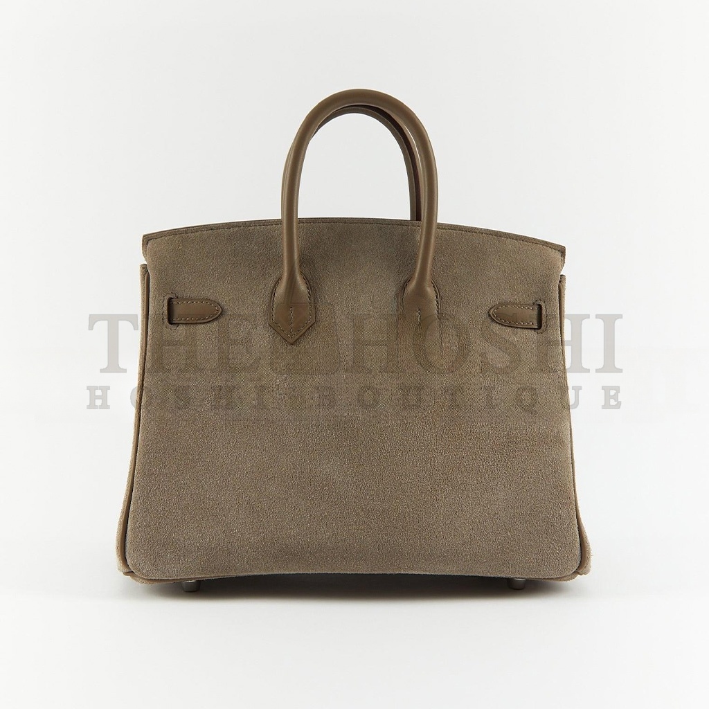 H**me5 BIRKIN 25 CHAMOIS ELEPHANT GREY SILVER BUCKLE H028369CC15 (25*20*13cm) Master Quality